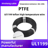 Fil électronique américain standard UL1199, isolé au PTFE, solide, haute température, nickelé, 600V, 22AWG, pour luminaires