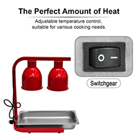 Réchaud alimentaire en acier inoxydable, lampe chauffante pour aliments, réchaud pour poulet frit, lumière pour buffet, hôtel, boulangerie, machine à snack, fabrication sur mesure