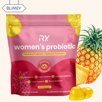 Gummies Probiotiques Équilibre pH Vaginal Ananas pour Femmes Marque Privée Santé Vaginale Féminine