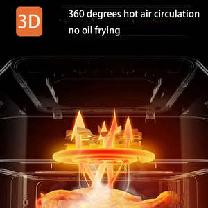 OEM Air friggitrice in plastica Smart cucina forno per uso domestico 5L Smart Ari Zer forno e Silicone pentola ad aria profonda friggitrice con Display LCD - Product Image 5