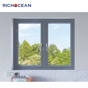 Fenêtre à battant en aluminium RICHOCEAN pour chambre et cuisine, 2 panneaux vitrés, avec moustiquaire, à rupture de pont thermique - Product Image 2