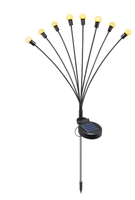 Guirlande de flash solaire à LED étanche IP65 Éclairage paysager extérieur Éclairage décoratif Lumière de jardin 2700K Lumière blanche chaude douce