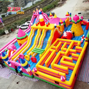 Giá Rẻ Khổng Lồ Trẻ Em Thoát Nhà Người Lớn Bouncer Trượt Bouncy Jumping Castle Thương Mại Inflatable Obstacle Course Thiết Bị Để Bán