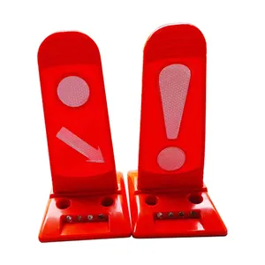 Snelwegveiligheidswaarschuwing Plastic Geleidebord Rood Reflecterend Verkeerspaneel