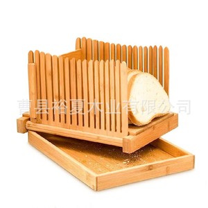 เครื่องตัดขนมปังไม้ไผ่ 32X21.2X19.5 ซม. ถาดเก็บเศษขนมปังแบบพับได้ เครื่องมือทำขนมในครัว - Product Image 4