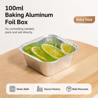 Offre Spéciale – Moules de Cuisson Carrés en Aluminium Argenté de 75 mm, Jetables, Extra Épais, Résistants à la Chaleur, Vente en Gros pour l'Asie du Sud-Est