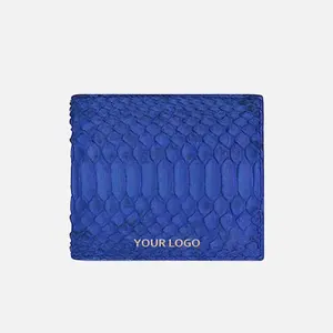 Custom Genuine Natural Snake Leather Real Snake Skin Billfold Wallets For Men Luxury Famous Brand Designer Wallet For Women