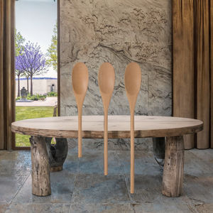 Practical Long-Handled Oval Beech <b>Wood</b> <b>Cooking</b> <b>Spoon</b> Utensil for Kitchen Use for Stirring - Product Image 3