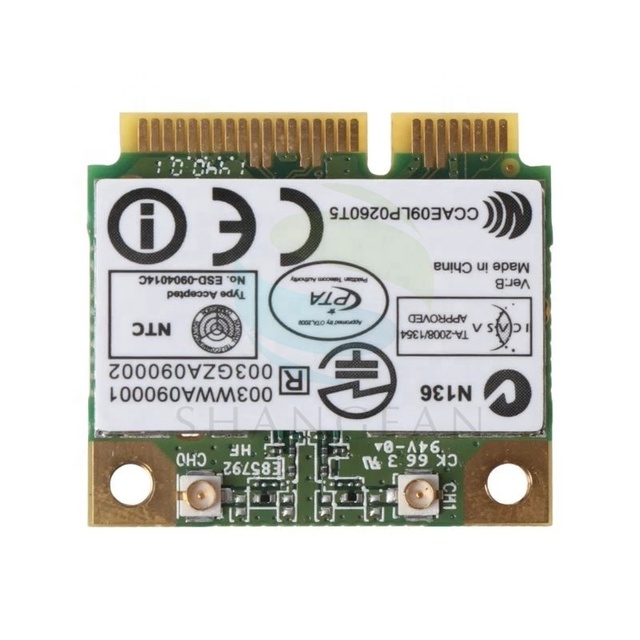 Wireless Adapter Card for Atheros AR5B97 802.11b/g/n PCI-E Half Size Network AR9287 300Mbps Wifi Mini PCIe Wlan for dell asus