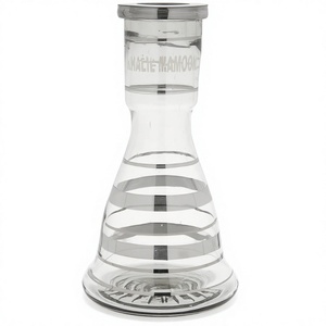 Chicha authentique artisanale Khalil Maamoon - Base de remplacement en verre de petite taille avec noyau en laiton massif (Or et Argent) - Product Image 1