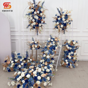 SMOOTH 2026 Nuovo <span class=keywords><strong>Centrotavola</strong></span> Floreale Personalizzato Blu Reale e <span class=keywords><strong>Oro</strong></span>, Composizione Floreale per Decorazioni Matrimoniali - Product Image 1
