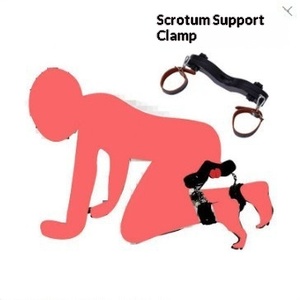 Pinza de sujeción para escroto SM, esposas para pies XTT-8832, accesorios de tortura, herramientas sexuales divertidas, dispositivo de castigo para esclavos masculinos en cuclillas - Product Image 1