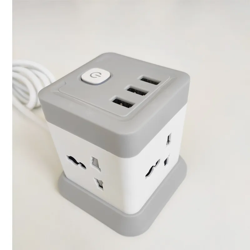 4 presa Universale di Alimentazione di Prolunga Presa Striscia Con 3 Porta USB E Indicatore di Luce