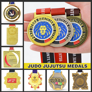 Medallas Deportivas Personalizadas al por Mayor de Fábrica para BJJ Jiu Jitsu, Premio 3D de <span class=keywords><strong>León</strong></span>, Aleación de Zinc Fundido a Presión, Esmaltado, para Éxito en Grappling - Product Image 2