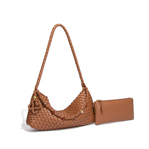 Women's Woven <b>Shoulder</b> Bag Single <b>Strap</b> Bohemian Style Handmade Letter Decoration All Seasons - Product Image 5
