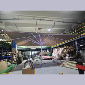 MOJIA 7m/8m Riesiger Freiarm-Sonnenschirm XXL Offset-Terrassenschirm für Außenbereich Markt & Projekte - Product Image 5