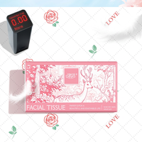 Boîte de mouchoirs en papier doux rose pour la maison, le bureau et l'hôtel