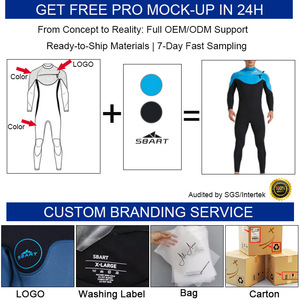 Trajes de <span class=keywords><strong>Neopreno</strong></span> Personalizados de Manga Larga para Surf, <span class=keywords><strong>3</strong></span>/2mm, para <span class=keywords><strong>Hombre</strong></span> y Mujer, con Cierre Frontal en el Pecho - Product Image 4