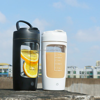 Gobelet shaker électrique portable personnalisé de 650 ml, sans BPA, en plastique, avec boîte à poudre pour les shakes protéinés