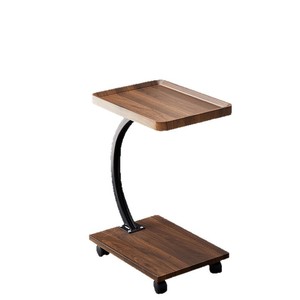 Mesa auxiliar minimalista moderna de 40x40x60cm con tapa redonda de mármol blanco y ruedas para dormitorio, sala de estar, sofá - Product Image 2
