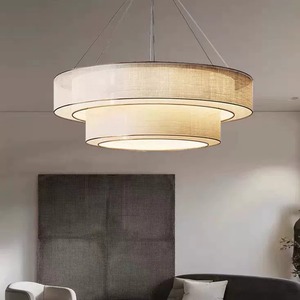 Chinese Style New Zen-Inspired Fabric Lamp Chandelier for Living Room Bedroom Study Dining & <b>Tea</b> Room Restaurant Pendant <b>Lights</b> - Product Image 2