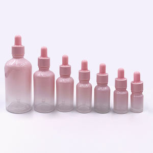 ขวดแก้วทรงกลมแบบหยดสีชมพูไล่เฉดเงา ขนาด 5 มล. 10 มล. 15 มล. 20 มล. 30 มล. 50 มล. 100 มล. สำหรับน้ำมันหอมระเหย - Product Image 1