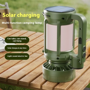 Ultra-Long Life Rechargeable Camping Light <b>Solar</b> Outdoor Fan Multi-Functional Emergency Portable Light for Tent Battery <b>Powered</b> - Product Image 3