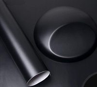 Autocollant noir mat en vinyle pour voiture 1.52x18M, bulle de libération d'air