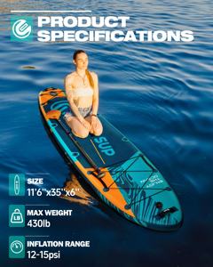 ESUP CE 11'6 Planches de <span class=keywords><strong>paddle</strong></span> gonflables tout-terrain ultra-stables pour débutants Vente en gros Planche de <span class=keywords><strong>paddle</strong></span> <span class=keywords><strong>gonflable</strong></span> Drop Stitch - Product Image 2