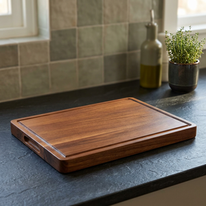 Planche à découper en bois rectangulaire avec grande poignée découpée, planche de préparation et de service pour la cuisine, la maison et les restaurants - Product Image 2
