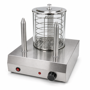 Marupin Commercial <b>Electric</b> Hot Dog <b>Steamer</b> with 2 Bun Warmer Spikes Warmer Holding Machine for Cafe Bistro Snack Counter - Product Image 1