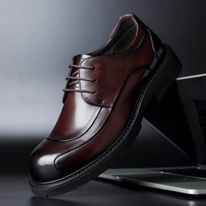 2025 zapatos de cuero de negocios de lujo originales para hombres con piel de vaca de capa superior y zapatos de cuero genuino para hombres - Product Image 5