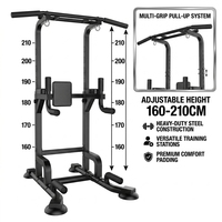 ATHSPO Tour de musculation autoportante avec barres de traction et dips, réglable en hauteur, double barre, équipement d'entraînement de force pour le haut du corps