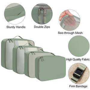 8 Set Packing Cubes Various Sizes Packing Organizer for Travel Accessories Luggage Carry on <b>Suitcase</b> - Product Image 4