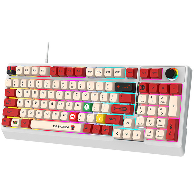 Factory-direct K98 True Mechanical Keyboard / Options Featuring Wired Connectivity RGB Backlit Dual-color Gaming