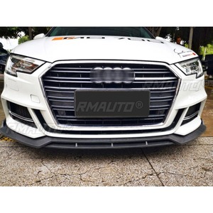 ลิ้นกันชนหน้ารถยนต์ สีดำเงา สำหรับตกแต่ง Audi A3 S3 ปี 2017-2020 อุปกรณ์ป้องกันกันชน อะไหล่ตกแต่งรถยนต์ - Product Image 5