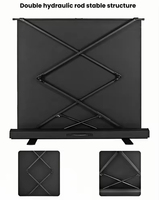 NOUVEAU Écran de Projection Portable 100 pouces 16:9 Manuel pour Projecteur Cinéma Maison 92 pouces 16:9 Autoportant au Sol à Enroulement Manuel pour Usage Domestique