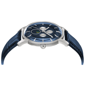 Montre classique en quartz pour homme, 3 aiguilles, mouvement quartz, bracelet en cuir véritable, mouvement japonais, cadran incurvé - Product Image 1