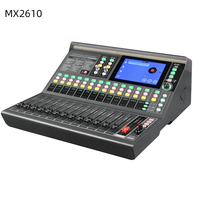 Console de mixage audio numérique MX2610, 26 canaux avec 20 entrées micro, double FX, écran tactile 7 pouces, WiFi, enregistrement USB pour système de sonorisation