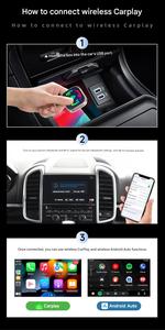 Adaptateur sans fil 2-en-1 CarPlay et Android Auto pour systèmes câblés d'origine, Plug & Play, faible latence - Product Image 5