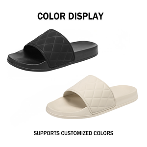 Sandales de plage tendance de style couple, motif matelassé de haute qualité, antidérapantes, vente en gros d'été - Product Image 2