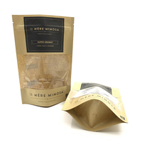 Pochette Kraft Personnalisée avec Fenêtre Ziplock Sac en Papier Brun pour Comprimés de Lave-Vaisselle Café Produit Agricole Naturel
