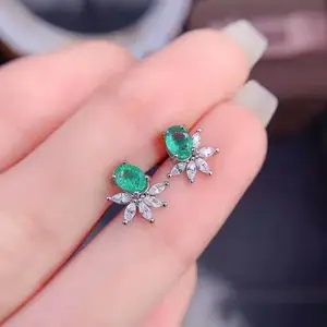 New Arrival KYED0866 Fashion Jewelry Beautiful Paraiba Glass Stone Earrings For Women