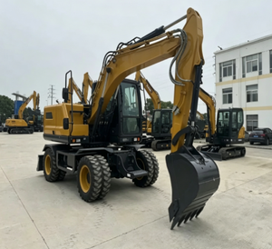 Excavatrice sur pneus de marque supérieure XE105WG de 10,1 tonnes avec une capacité de godet de 0,45 m³ pour la construction routière et l'utilisation agricole - Haute efficacité - Product Image 2