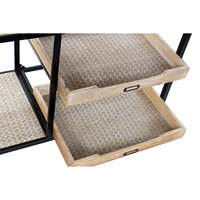 TABLE DE CONSOLE EN MÉTAL NOIR ET BOIS 120X38X80