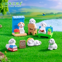 Figurine de chiot surfeur en micro-paysage, accessoires décoratifs DIY pour aménagement paysager de jardin, mini-ornements de bureau pour voiture