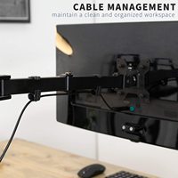 Support de moniteur avec bras long pour ordinateur portable ou de jeu, table réglable en hauteur, pour PC, vesa 32