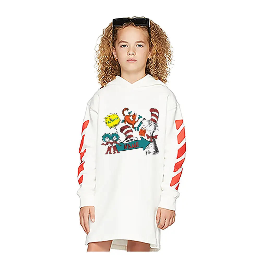 Dr.Seuss 의류 패치 용 다리미 온 트랜스퍼 DIY 빨 티셔츠 열 스티커 아플리케