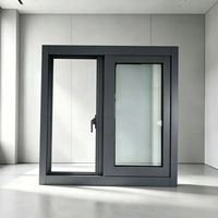 Fenêtre coulissante moderne 758 avec verre trempé de 5 mm, durable, résistante au vent, isolante thermiquement et résistante à la corrosion.