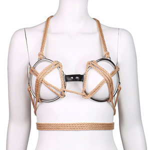 Kit BDSM pour adultes, ensemble de dispositifs de retenue avec 3 cordes de 5 m et anneau de poitrine en métal, équipement de bondage multi-positions pour jeux de domination en couple. - Product Image 3